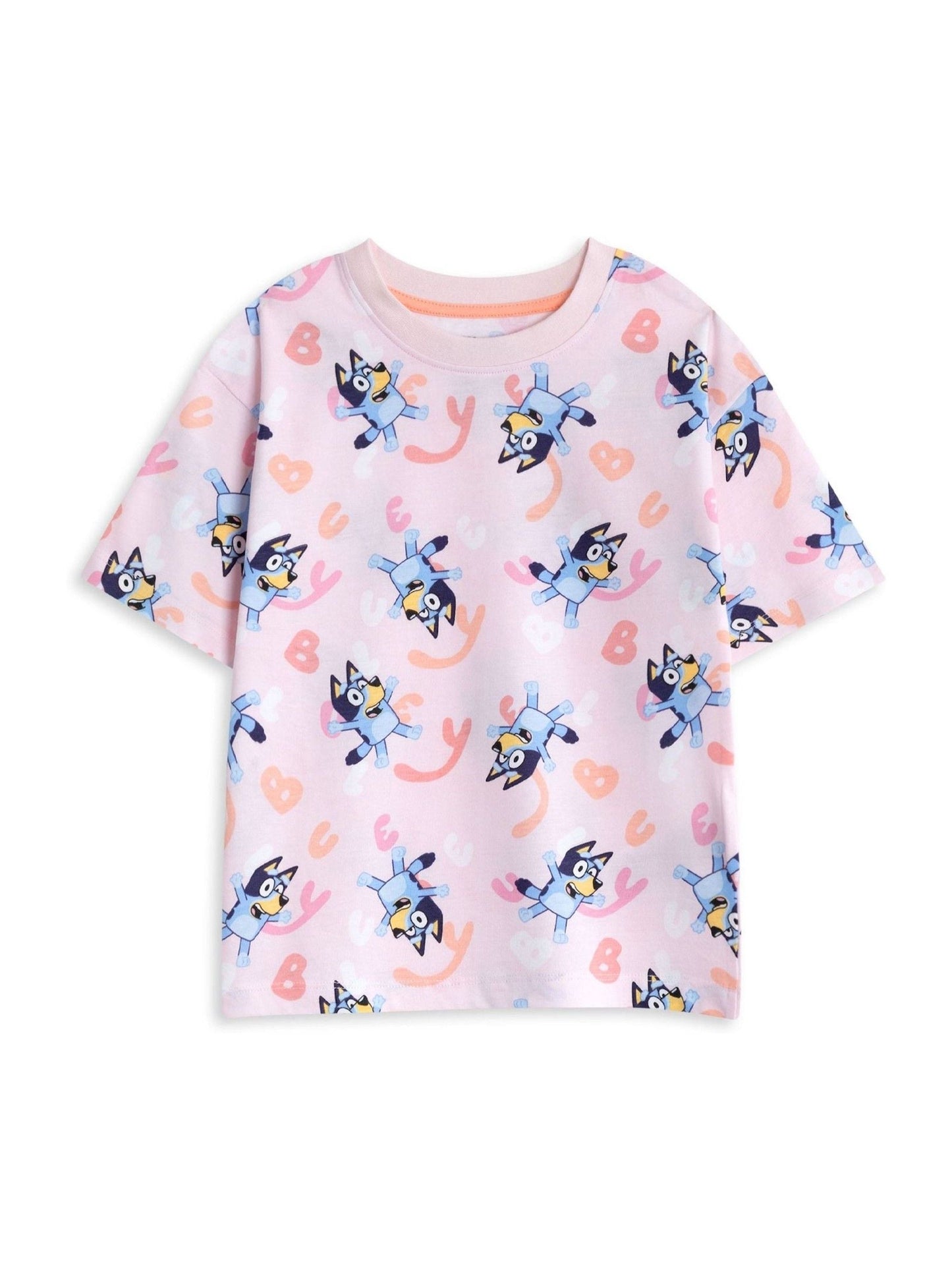 Dsiney Kidz - Vanilla Underground Pink Bluey Girls Multicoloured Multi Character Multi-Pack of 2 Short Sleeve Short Leg Pyjama Set image 3