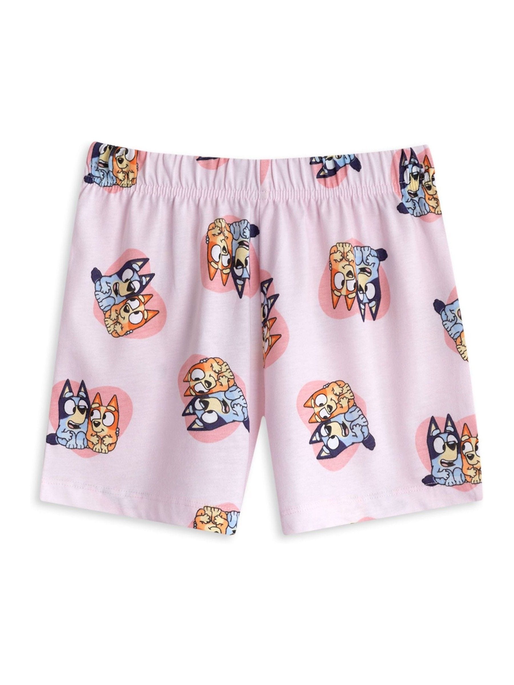 Dsiney Kidz - Vanilla Underground Pink Bluey Girls Multicoloured Multi Character Multi-Pack of 2 Short Sleeve Short Leg Pyjama Set image 5
