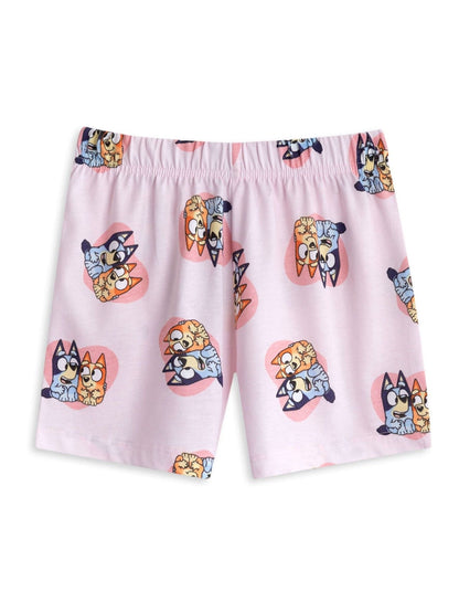 Dsiney Kidz - Vanilla Underground Pink Bluey Girls Multicoloured Multi Character Multi-Pack of 2 Short Sleeve Short Leg Pyjama Set image 5