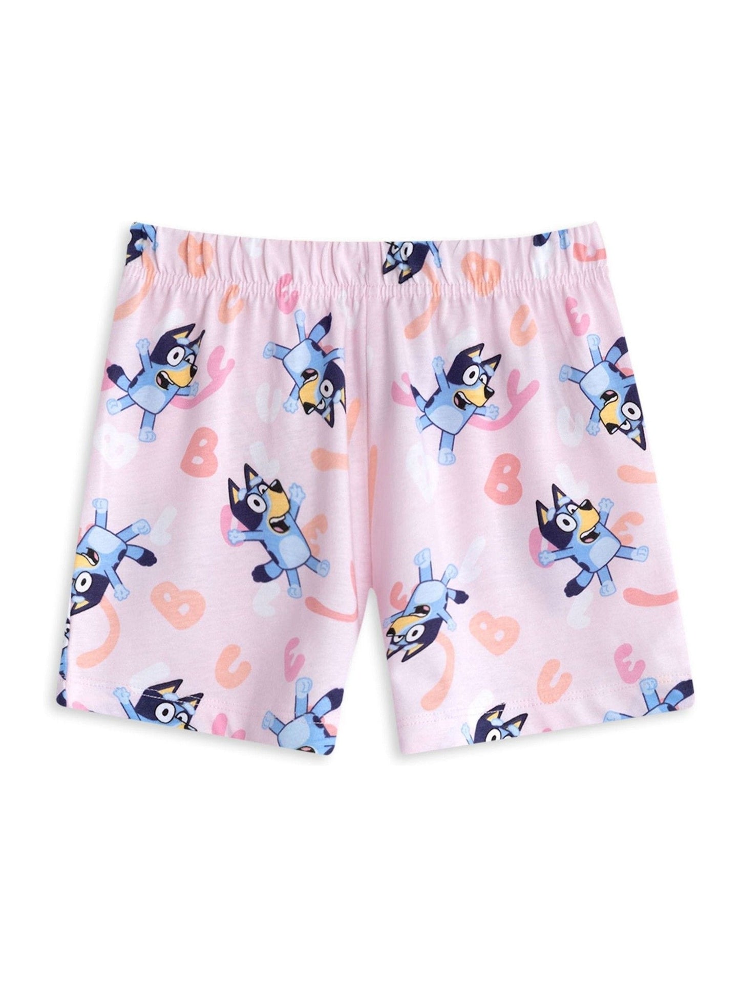 Dsiney Kidz - Vanilla Underground Pink Bluey Girls Multicoloured Multi Character Multi-Pack of 2 Short Sleeve Short Leg Pyjama Set image 6