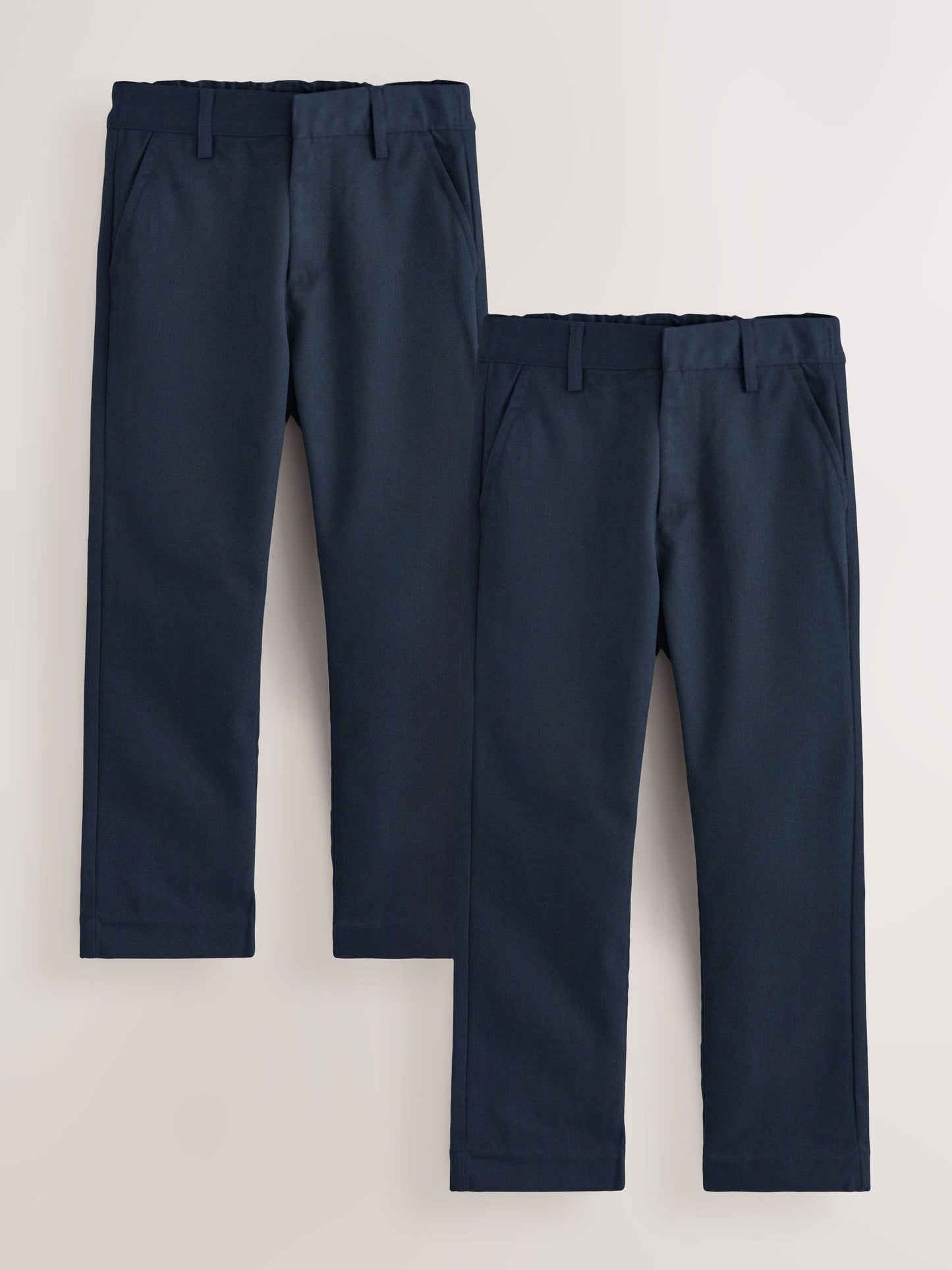 Dsiney Kidz - Navy Straight Leg School Trousers 2 Pack (3-17yrs) image 1