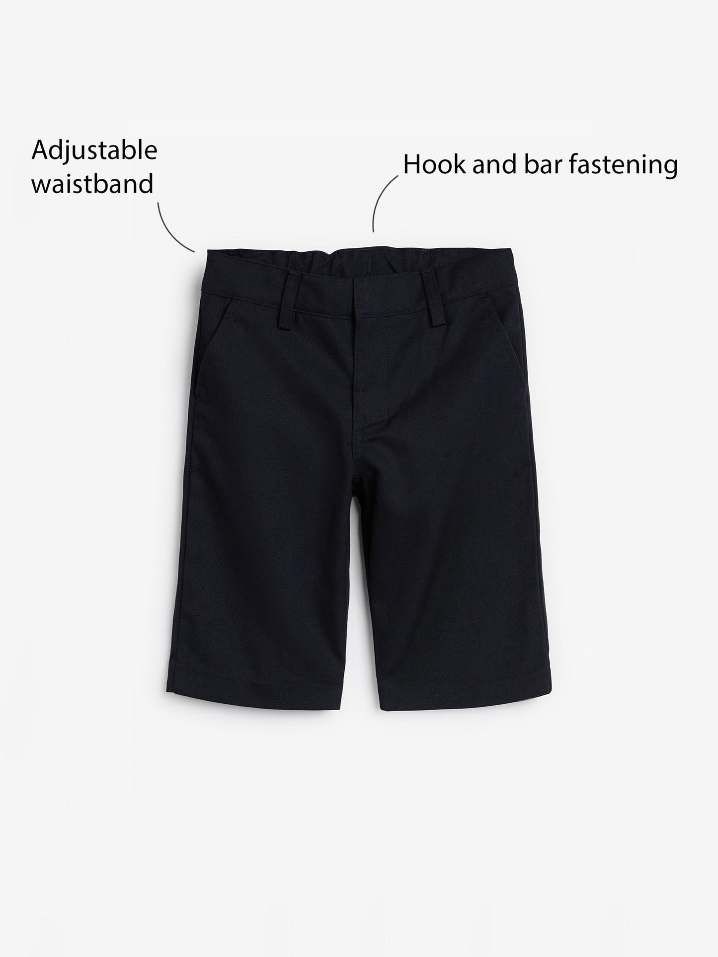 Dsiney Kidz - Navy 2 Pack Flat Front School Shorts (3-14yrs) image 5