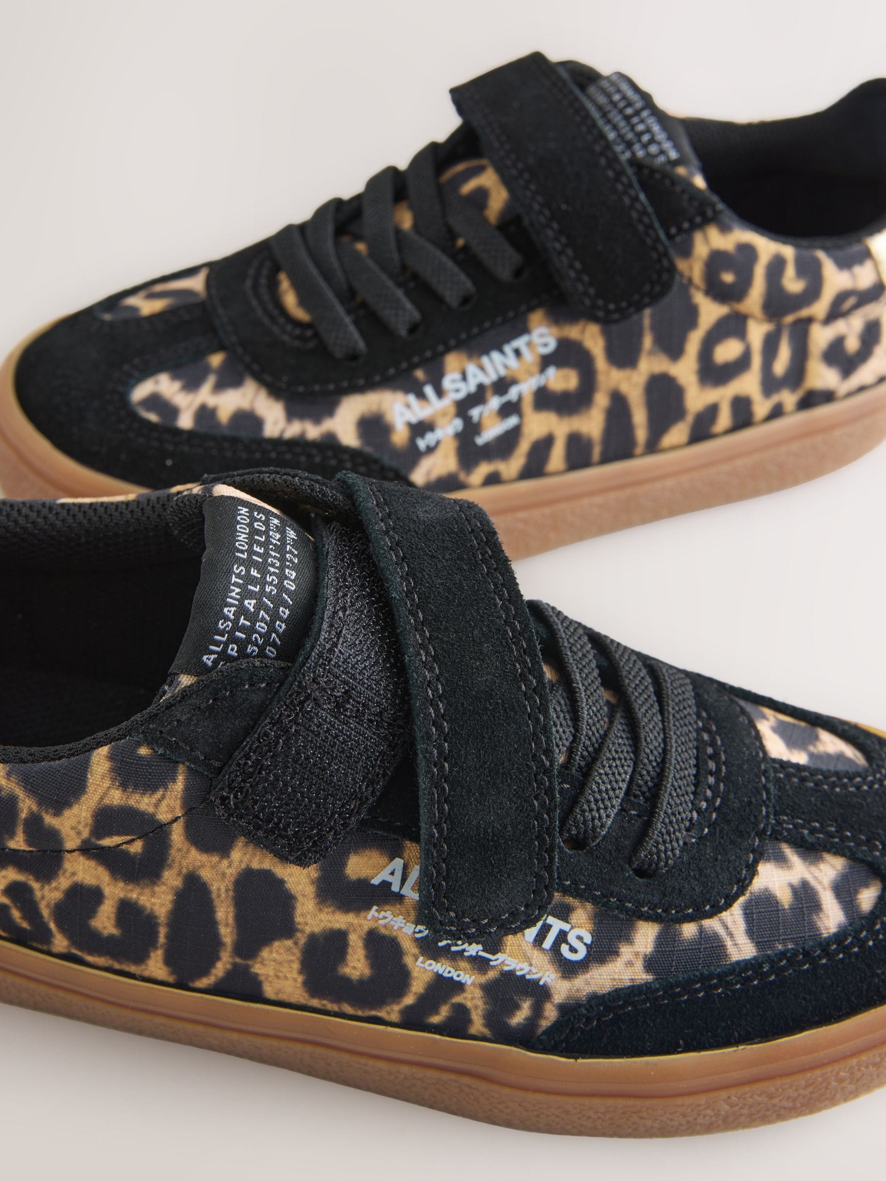 smALLSAINTS Leopard Ripstop Gum Sole Trainers image 4