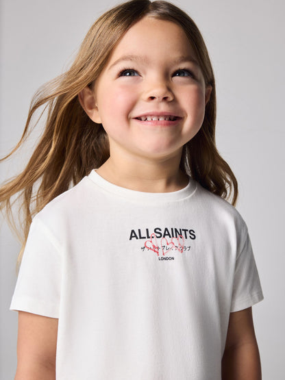 smALLSAINTS White/Pink Amore Underground Broderie T-Shirt and Leggings Younger Set image 3