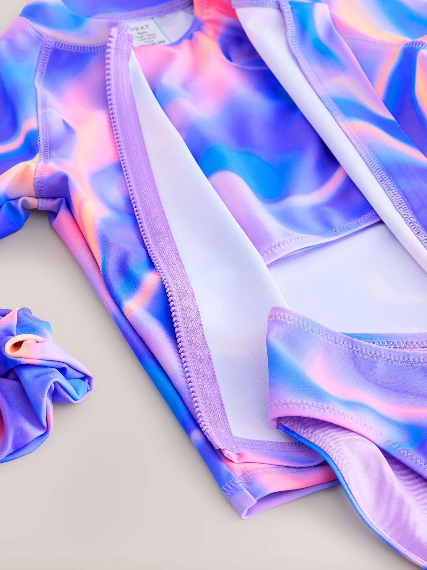 Dsiney Kidz - Purple Ombre Sunsafe Rash Vest Bikini And Scrunchie Swim Set (3-16yrs) image 10
