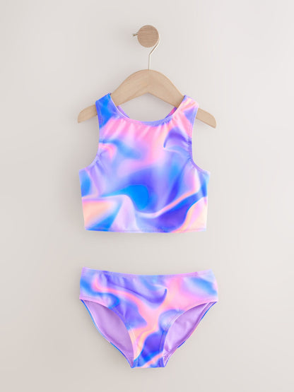 Dsiney Kidz - Purple Ombre Sunsafe Rash Vest Bikini And Scrunchie Swim Set (3-16yrs) image 8
