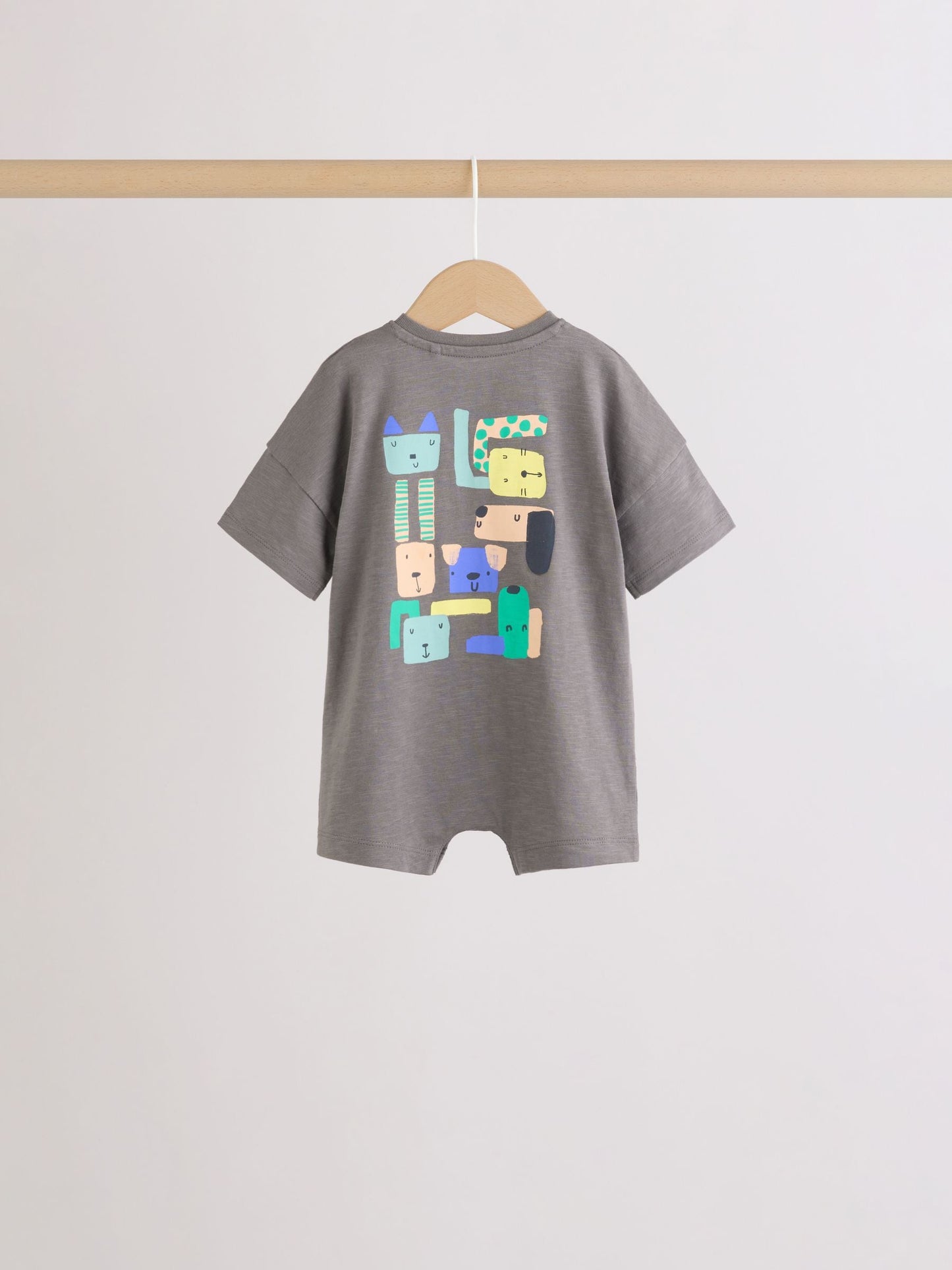 Green Print Jersey Baby Rompers 3 Pack image 4
