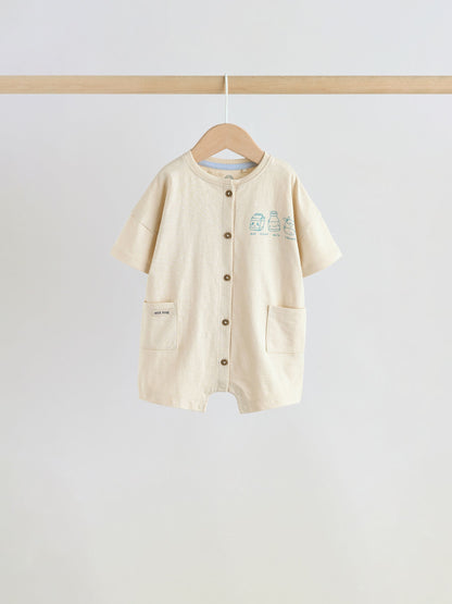 Green Milk Club Jersey Baby Rompers 3 Pack image 3