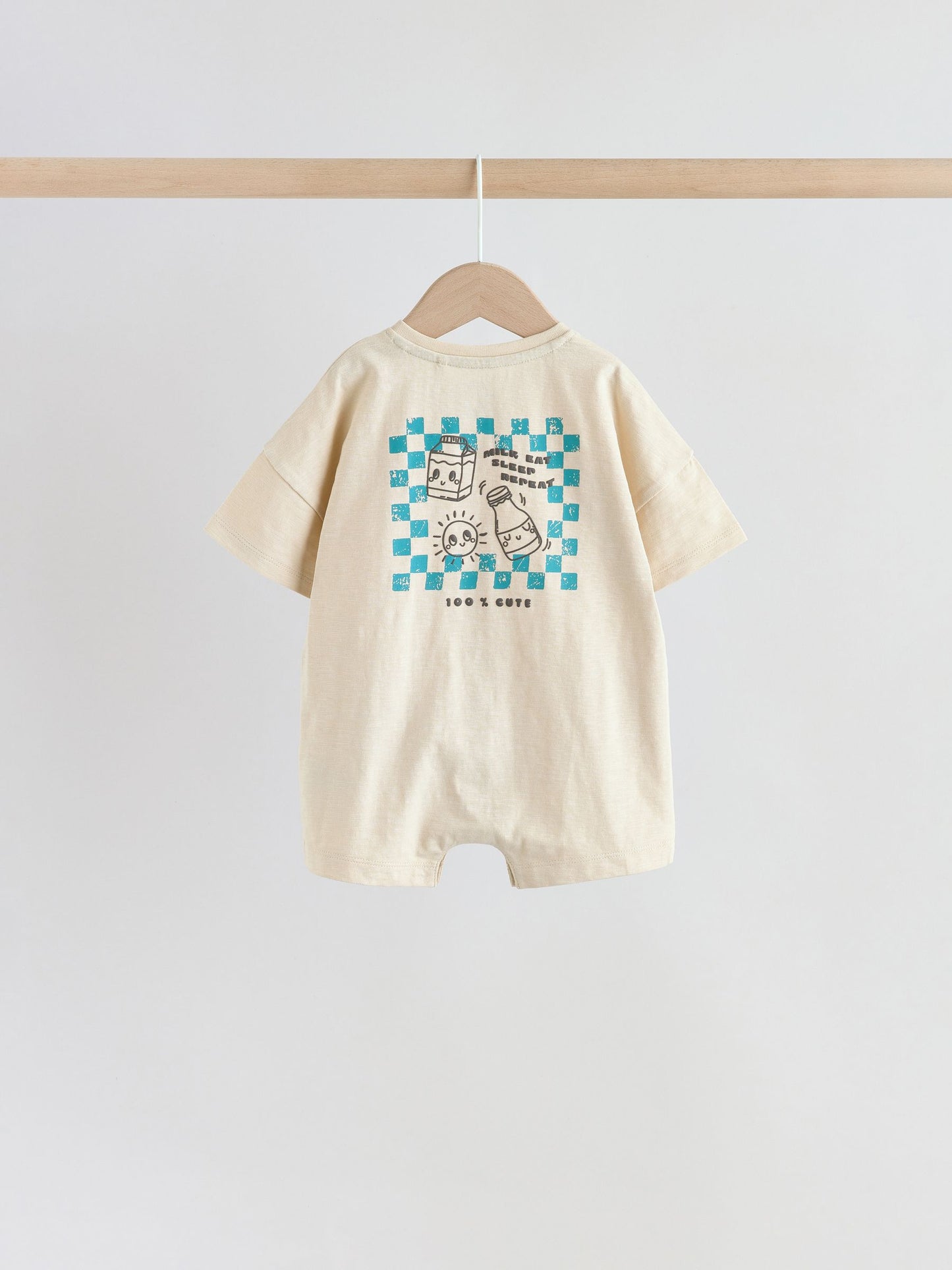 Green Milk Club Jersey Baby Rompers 3 Pack image 5