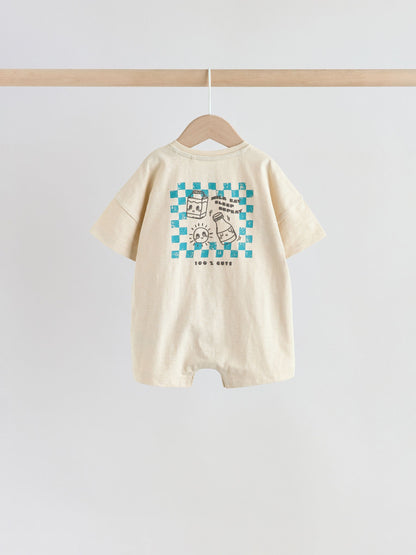 Green Milk Club Jersey Baby Rompers 3 Pack image 5