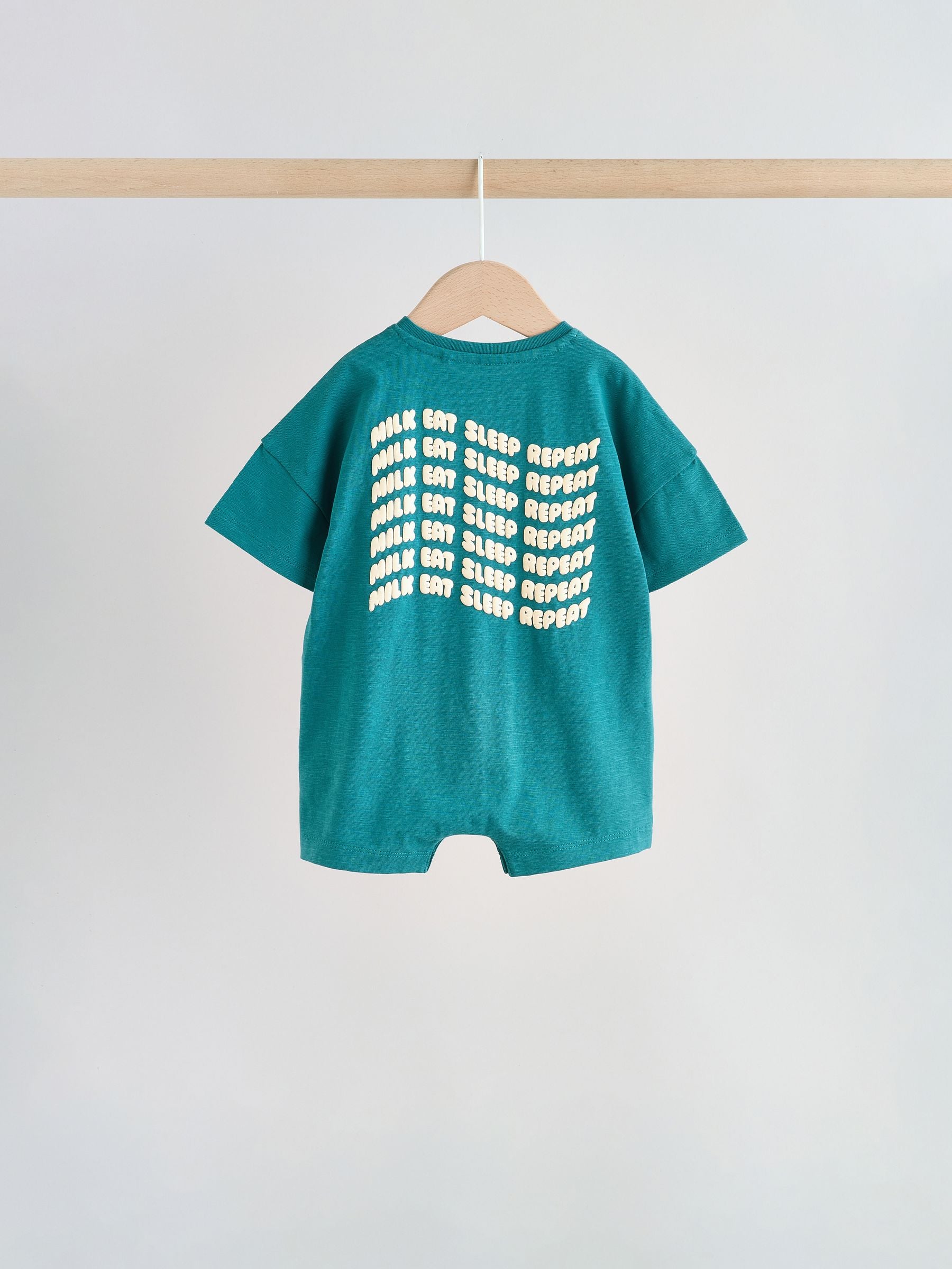 Green Milk Club Jersey Baby Rompers 3 Pack image 8