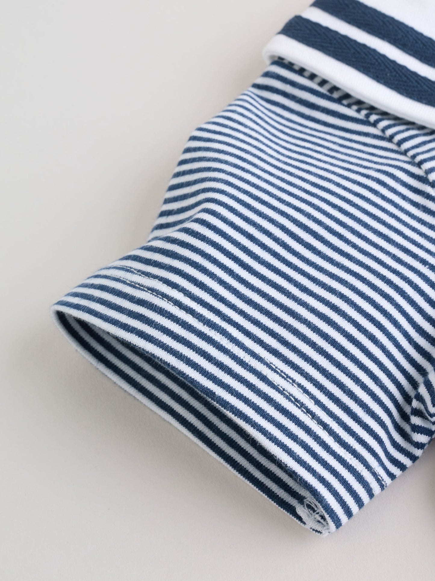 Blue Stripe Sailor Collar Jersey Baby Romper 2 Pack image 7