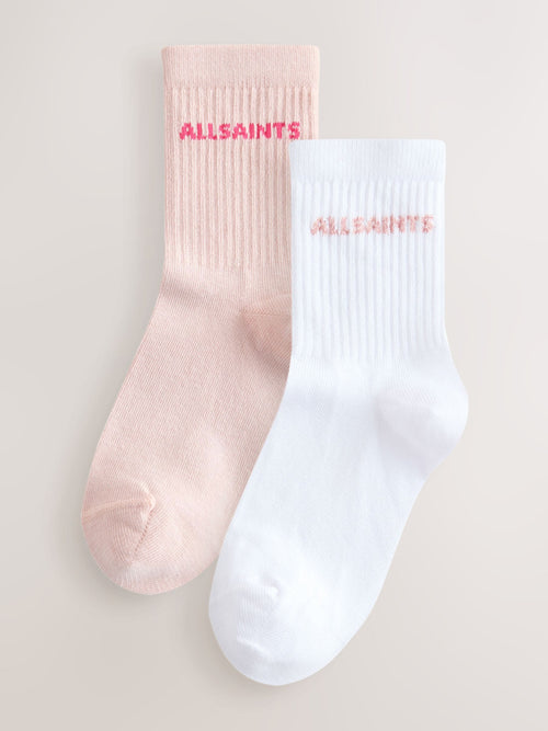 smALLSAINTS Pink Logo Socks 2 Pack image 1
