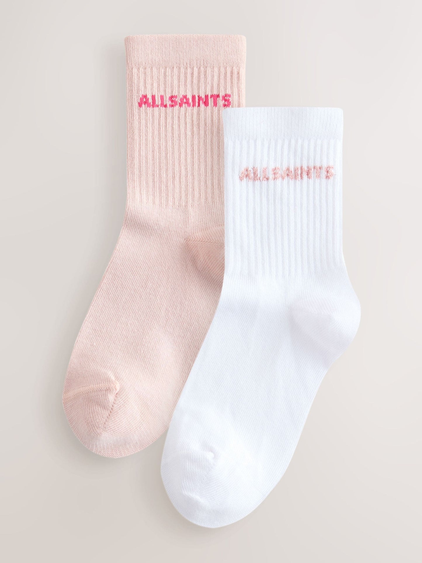 smALLSAINTS Pink Logo Socks 2 Pack image 1