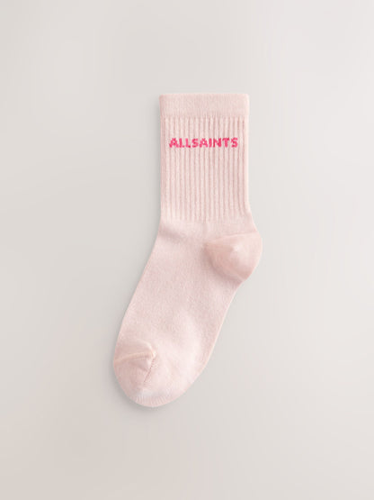 smALLSAINTS Pink Logo Socks 2 Pack image 2