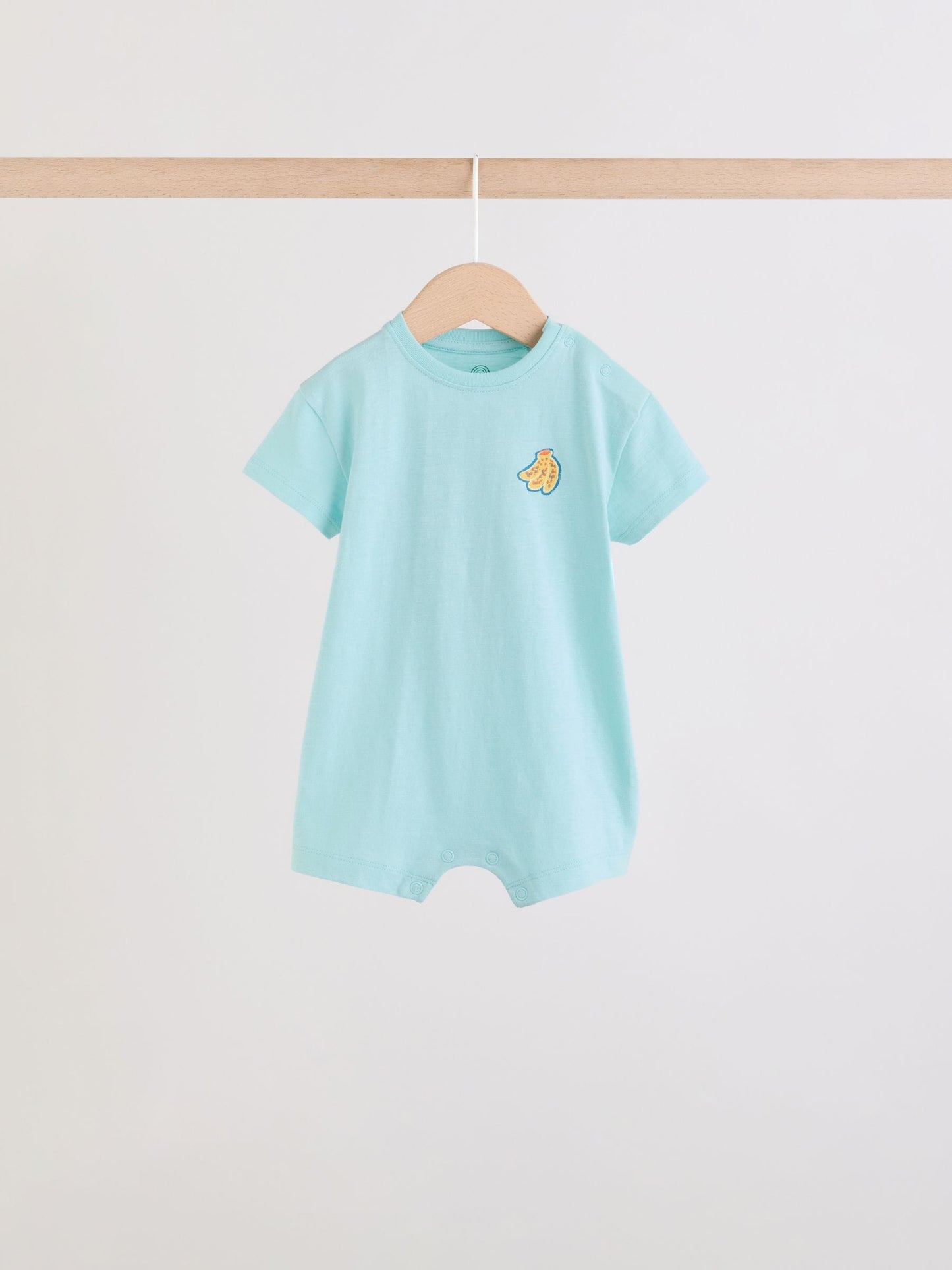 Blue Fruit Print Jersey Baby Rompers 3 Pack image 8