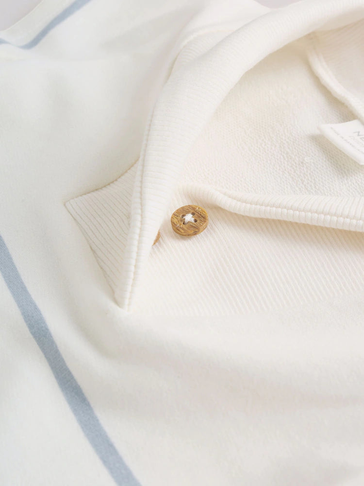 Blue and White Striped Baby Jersey Rompers 2 Pack