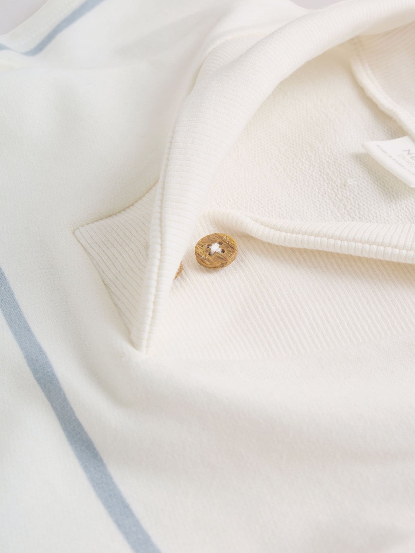 Blue and White Striped Baby Jersey Rompers 2 Pack image 3