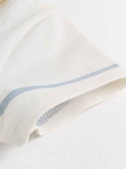 Blue and White Striped Baby Jersey Rompers 2 Pack image 4