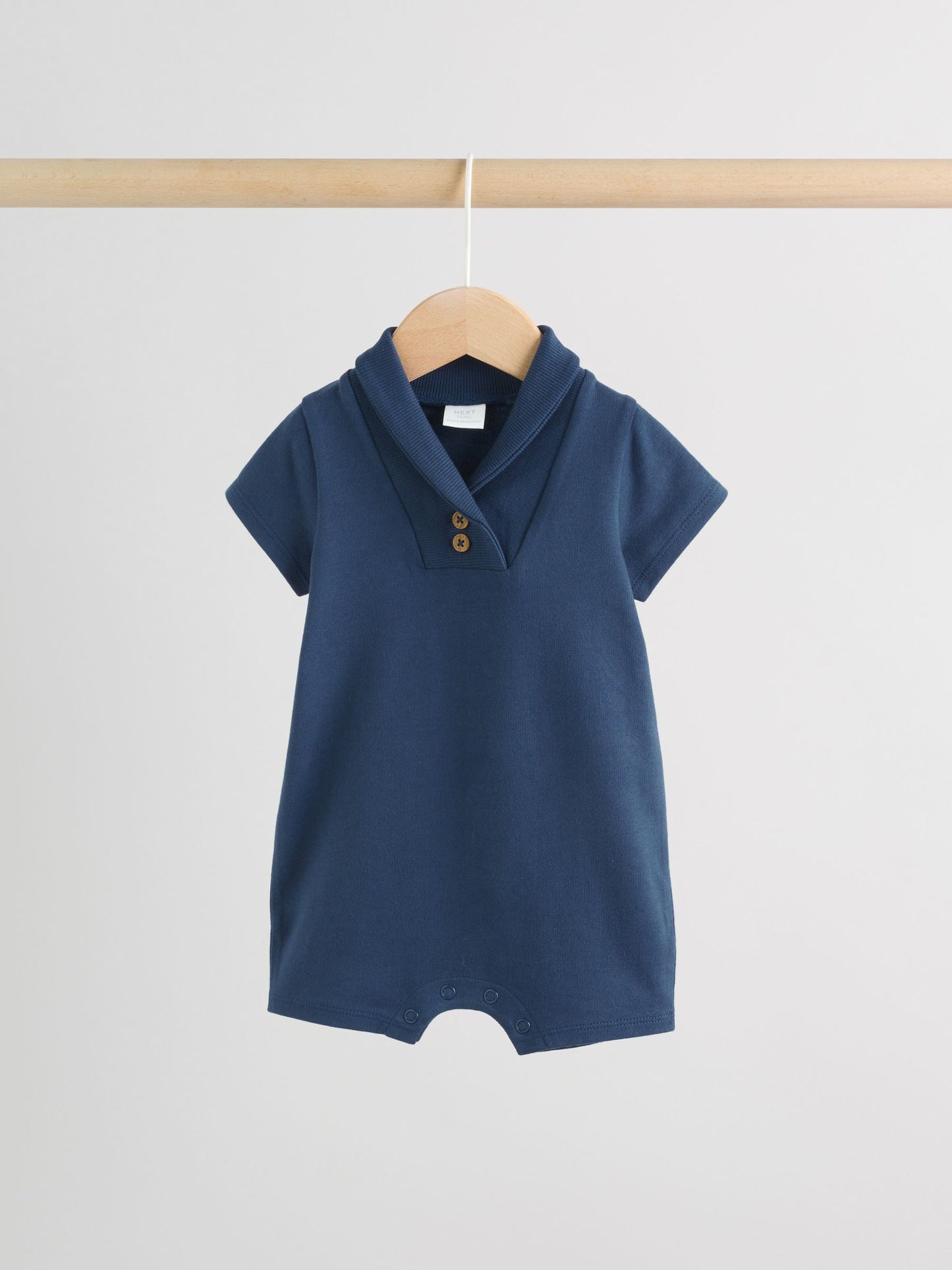 Blue and White Striped Baby Jersey Rompers 2 Pack image 8