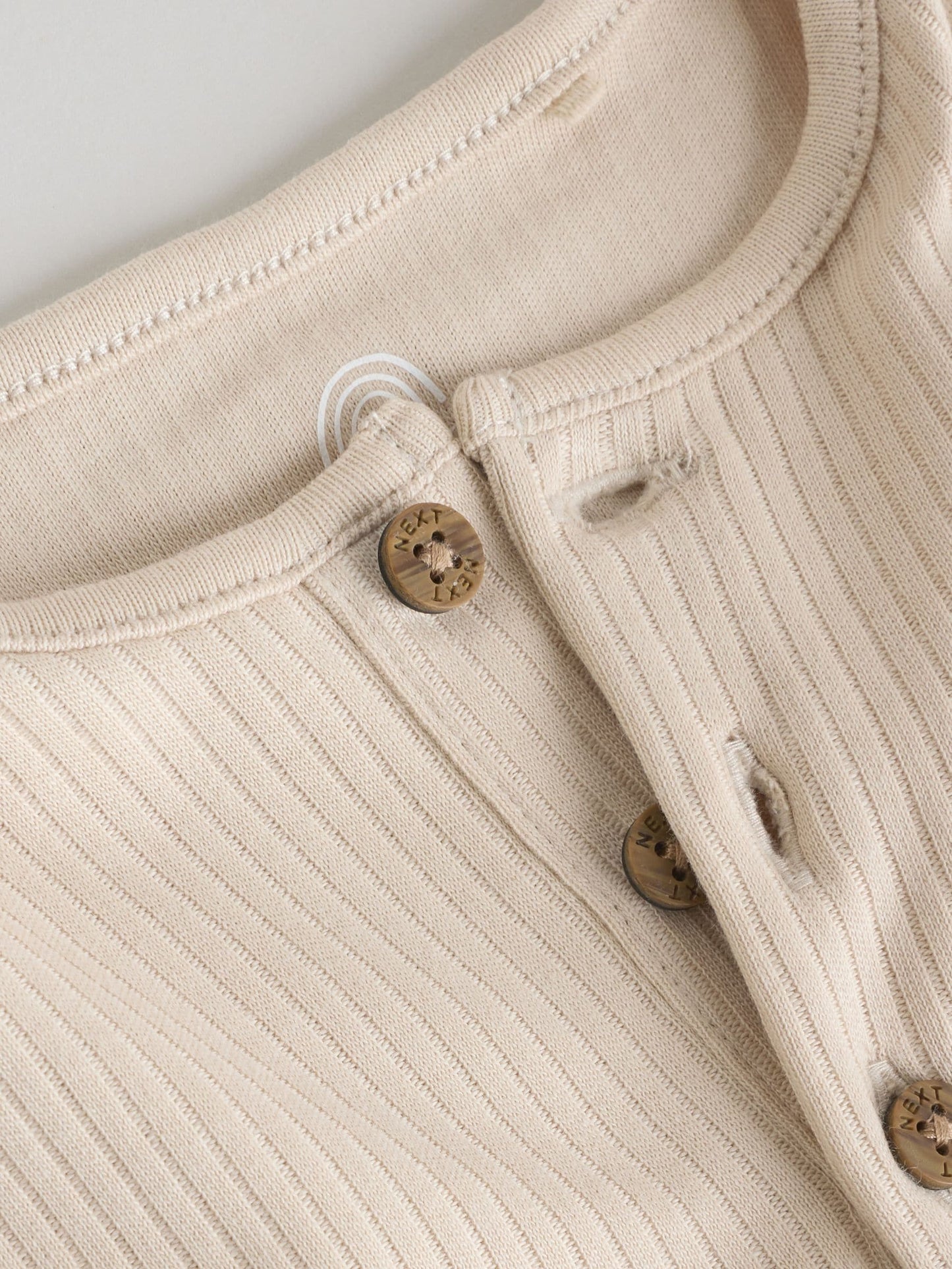 Grey Grandad Button Neck Baby Rompers 4 Pack image 3