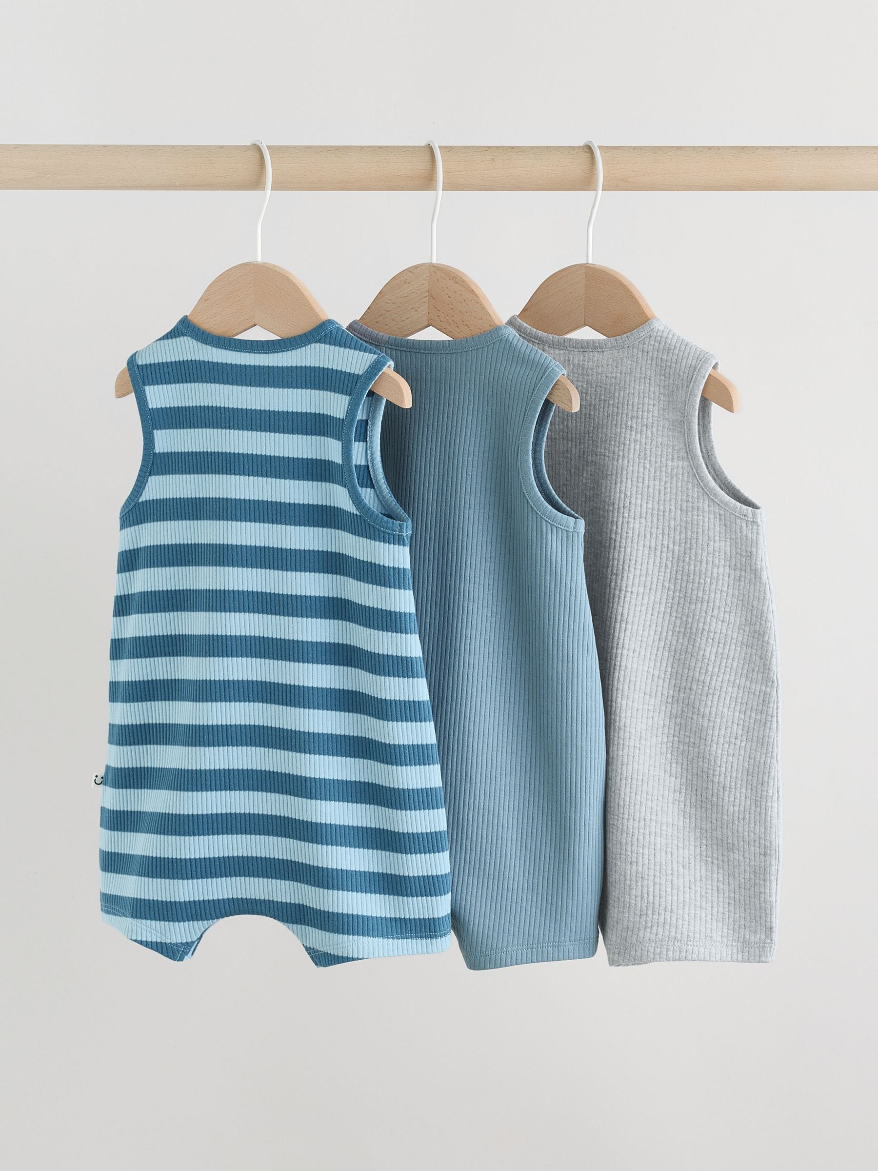 Blue Vest Jersey Baby Romper image 2