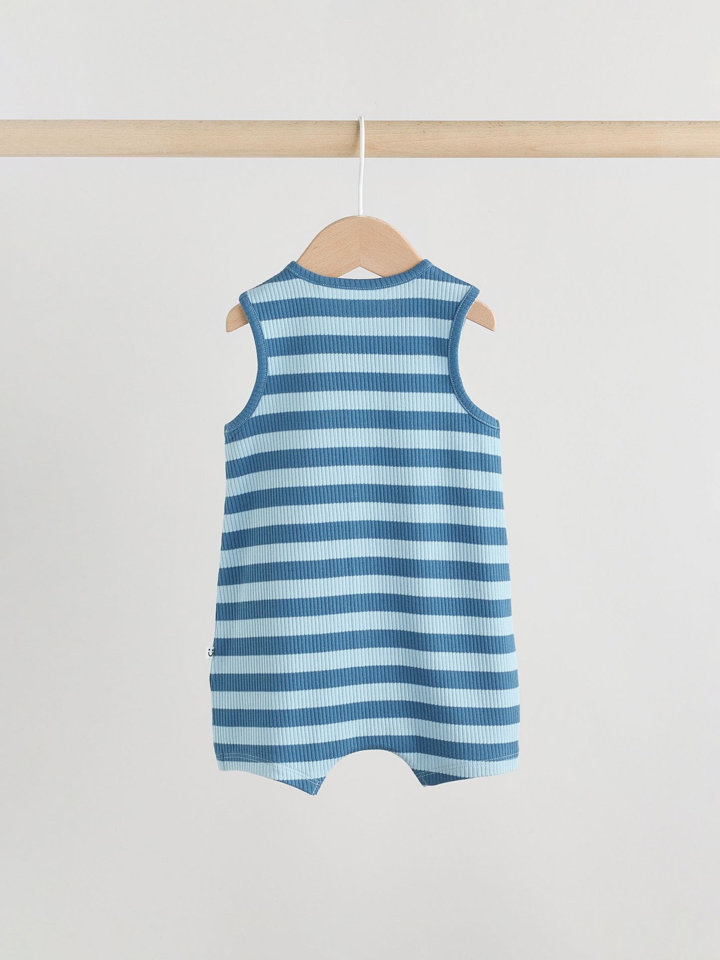 Blue Vest Jersey Baby Romper image 4