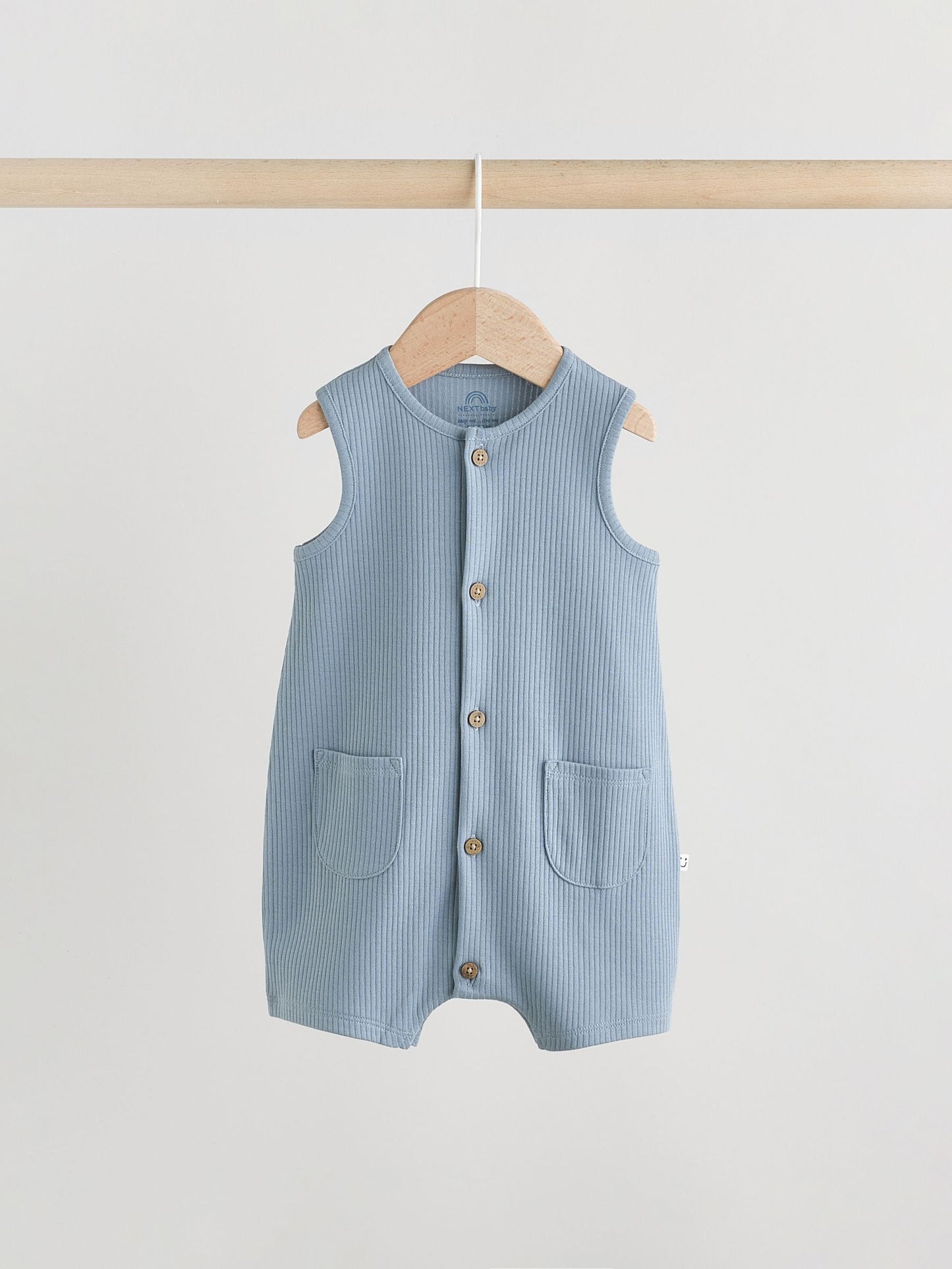 Blue Vest Jersey Baby Romper image 5