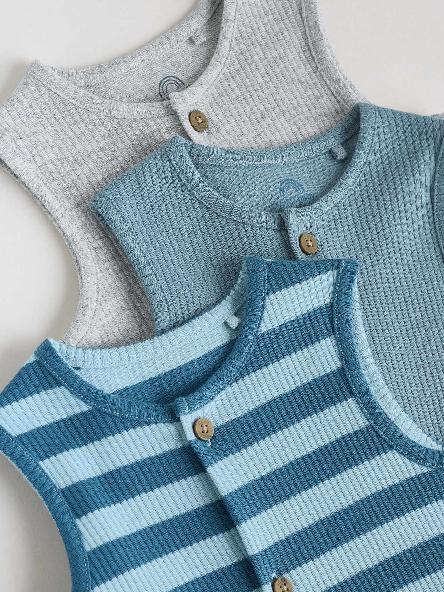 Blue Vest Jersey Baby Romper image 7