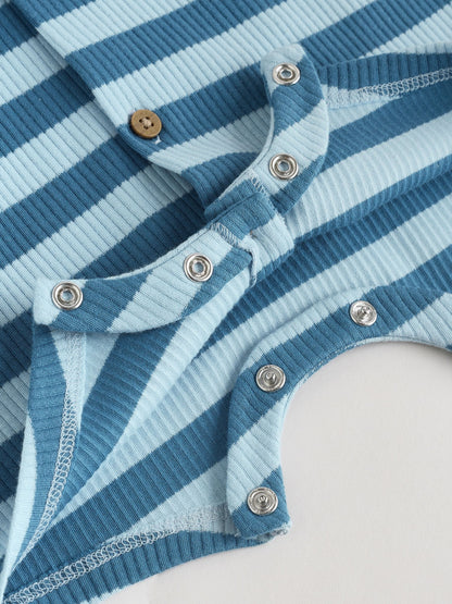 Blue Vest Jersey Baby Romper image 9