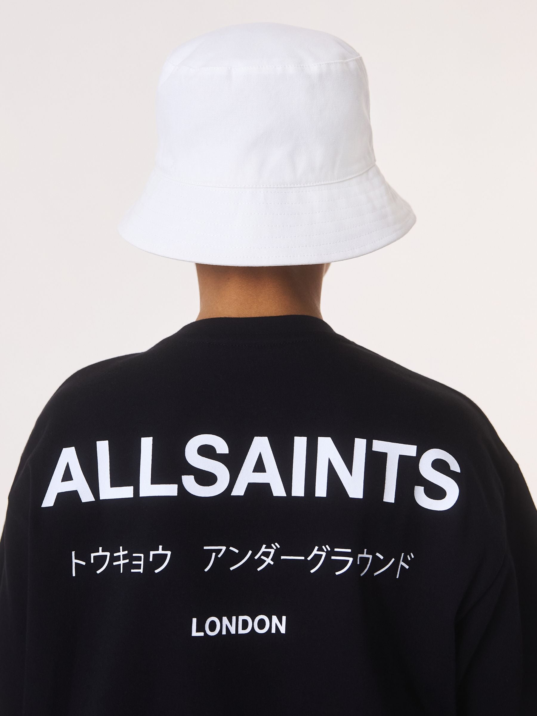 smALLSAINTS White Underground Logo Bucket Hat image 2