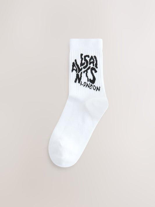 smALLSAINTS Black/White Orlando Logo Socks 2 Pack image 2
