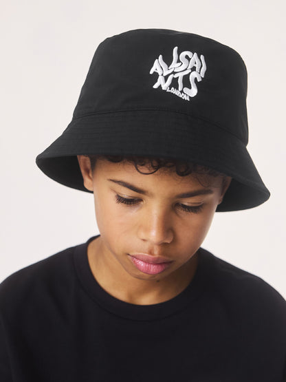 smALLSAINTS Black Orlando Logo Bucket Hat image 1
