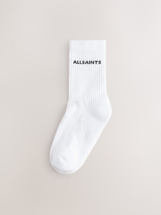 smALLSAINTS White Logo Cushioned Sole Socks 6 Pack image 2