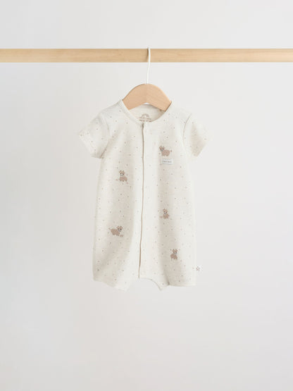 Neutral Hamish Highland Cow Jersey Baby Rompers 3 Pack image 5