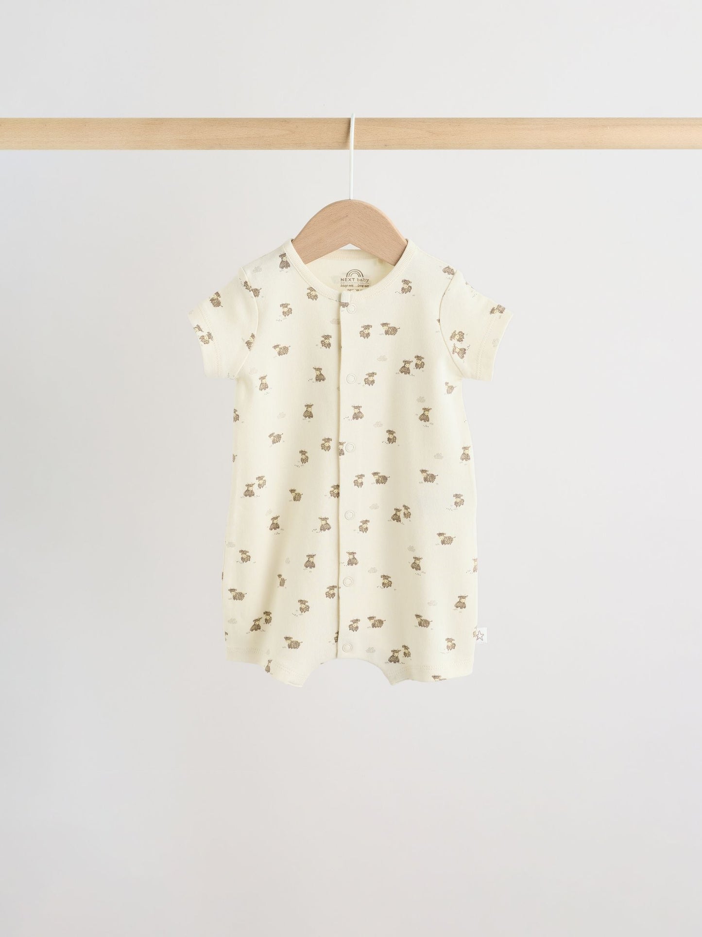 Neutral Hamish Highland Cow Jersey Baby Rompers 3 Pack image 7