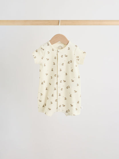 Neutral Hamish Highland Cow Jersey Baby Rompers 3 Pack image 7