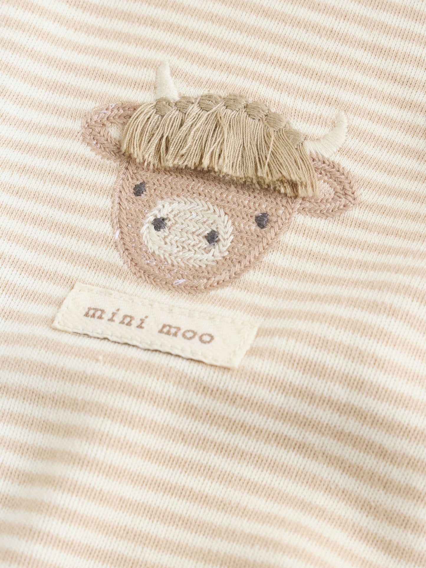 Neutral Hamish Highland Cow Jersey Baby Rompers 3 Pack image 9