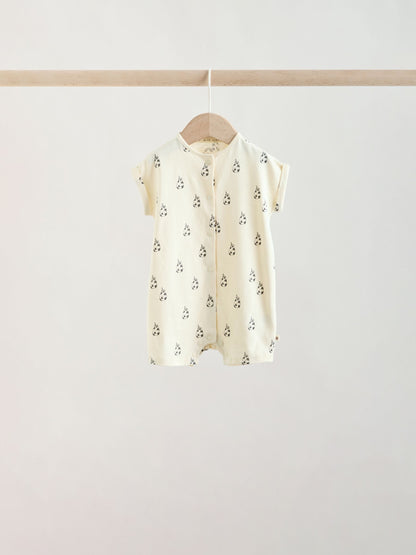 Neutral "Milk Club" Embroidered Baby Jersey Rompers 4 Pack image 7