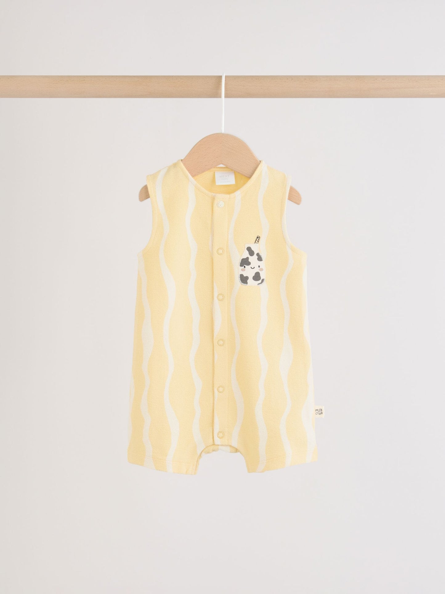 Milk Club Printed Jersey Baby Rompers 3 Pack image 3