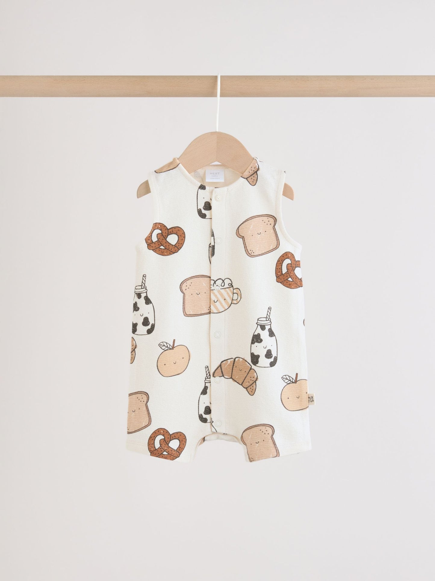 Milk Club Printed Jersey Baby Rompers 3 Pack image 4