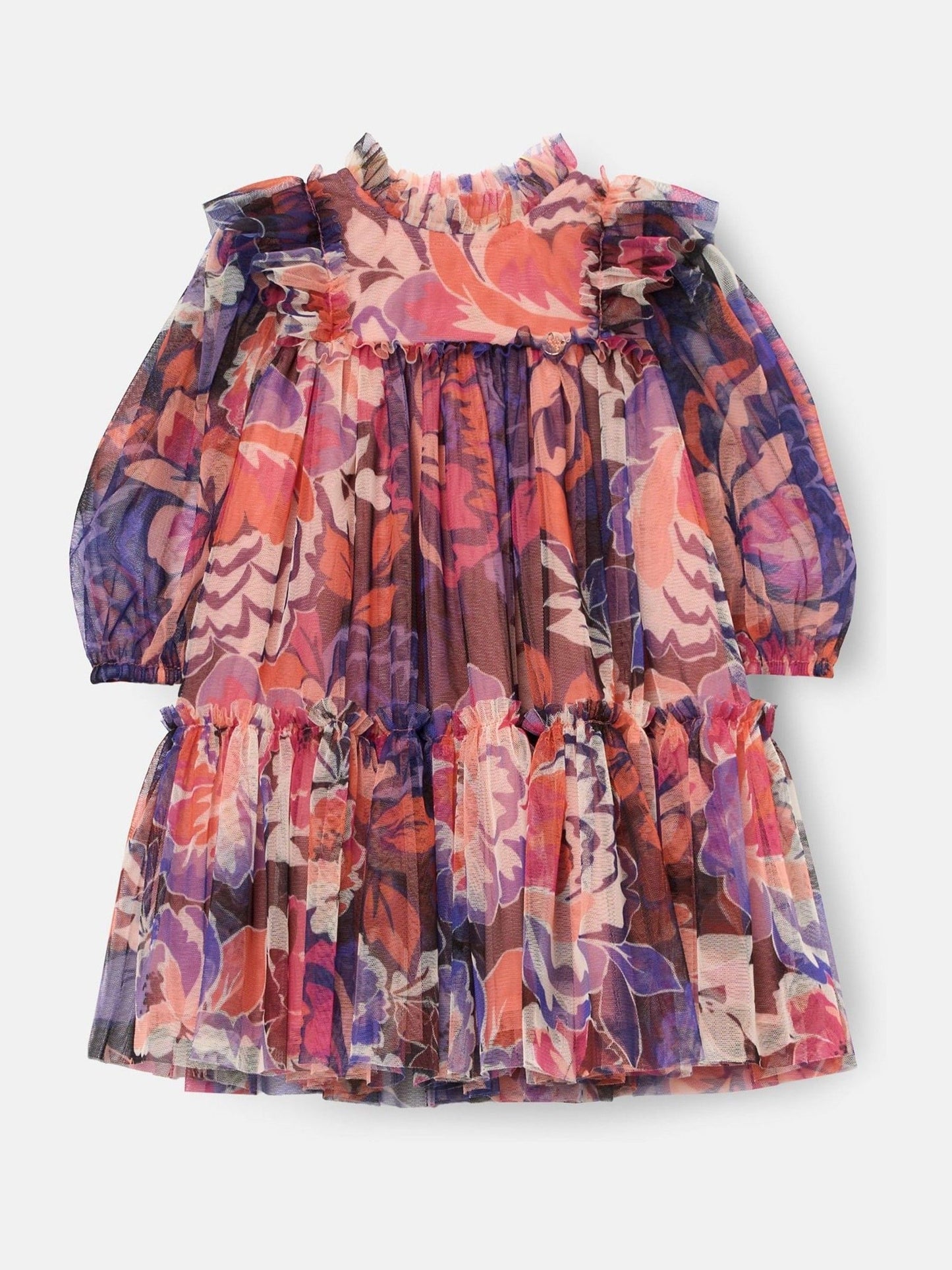 Angel & Rocket Purple Cara Print Mesh Dress image 5