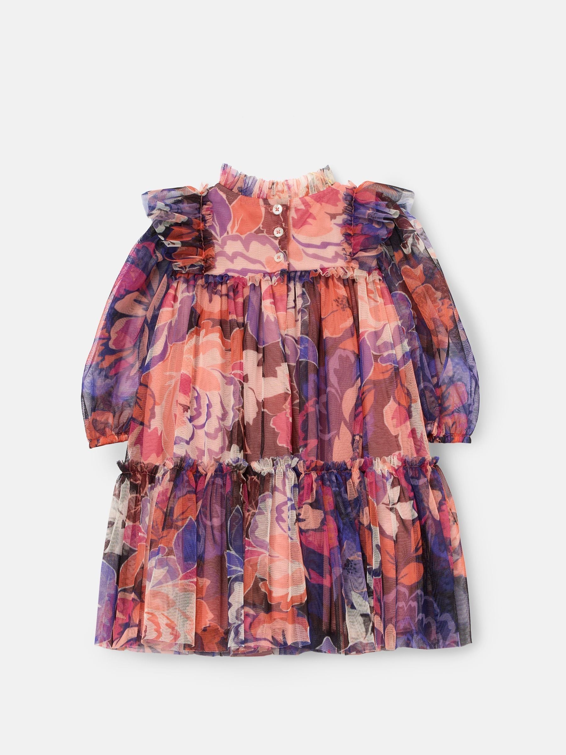 Angel & Rocket Purple Cara Print Mesh Dress image 6