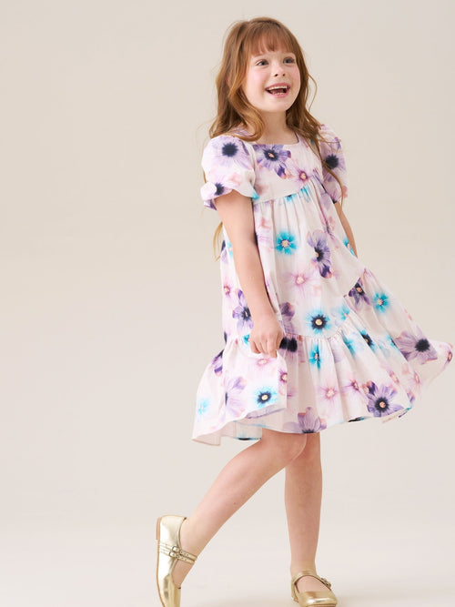 Angel & Rocket White Jodie Asymmetric Print Dress image 1
