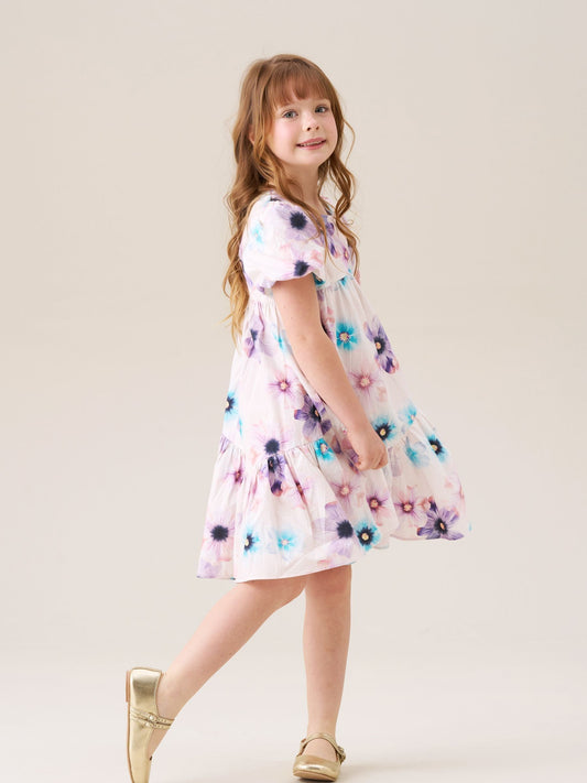 Angel & Rocket White Jodie Asymmetric Print Dress image 2