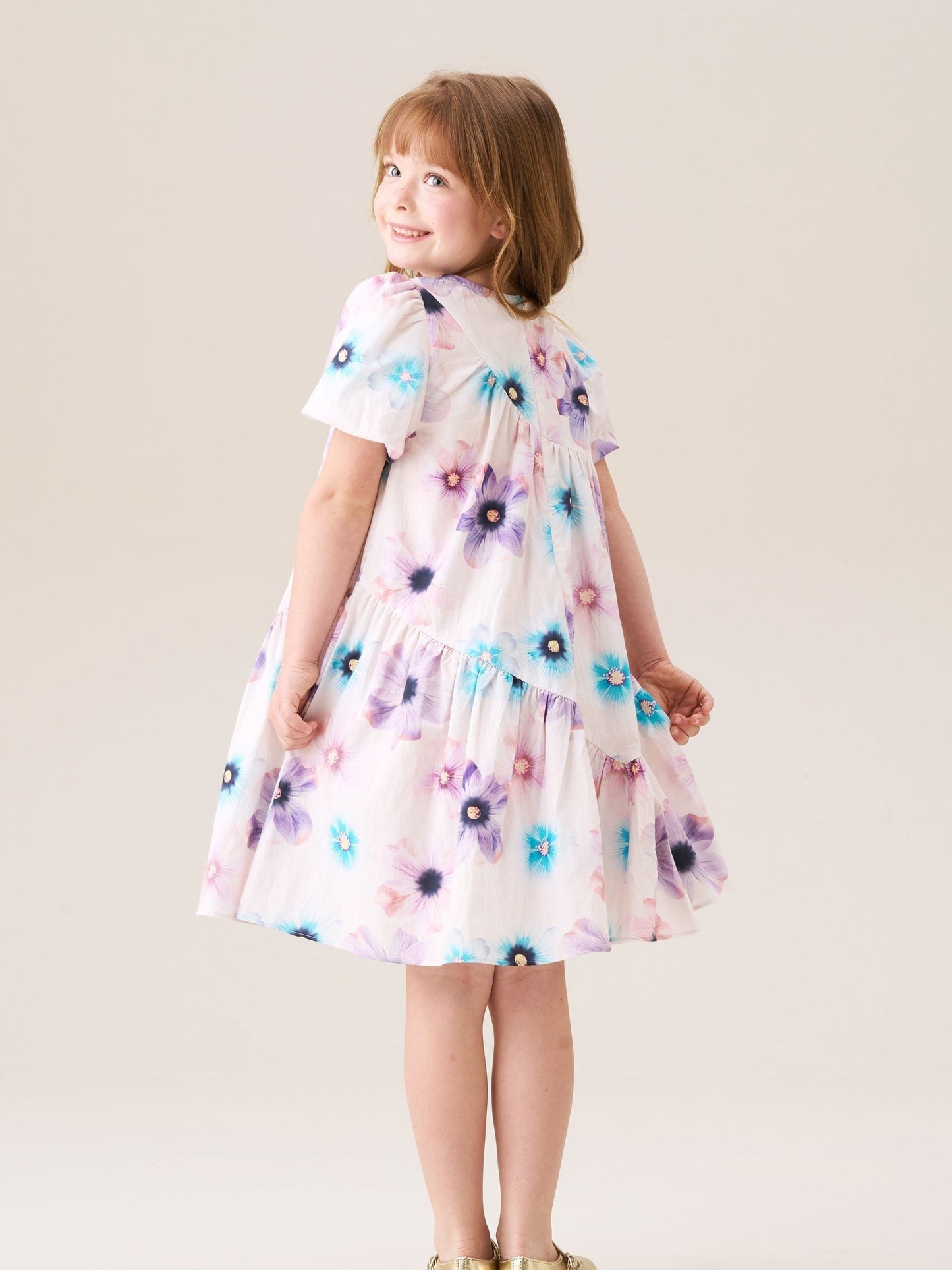 Angel & Rocket White Jodie Asymmetric Print Dress image 3