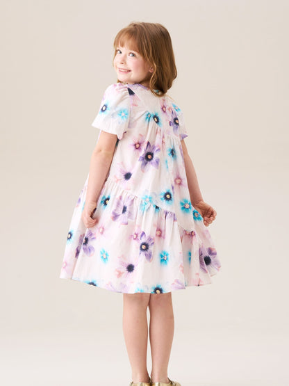 Angel & Rocket White Jodie Asymmetric Print Dress image 3