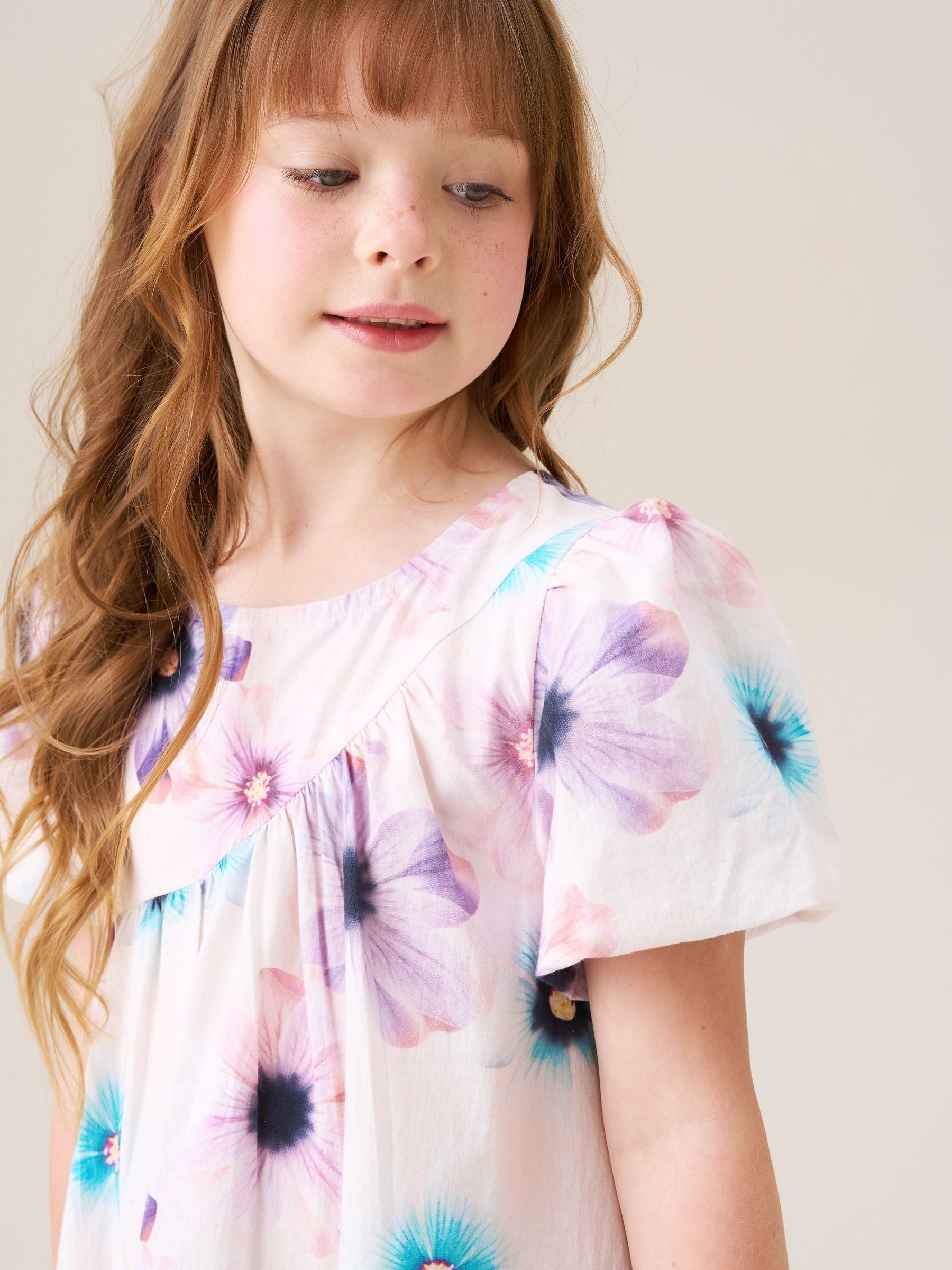 Angel & Rocket White Jodie Asymmetric Print Dress image 4