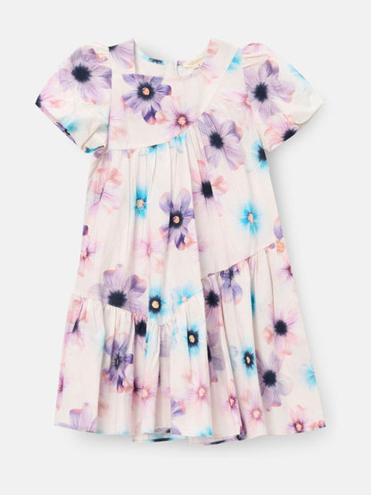Angel & Rocket White Jodie Asymmetric Print Dress image 5
