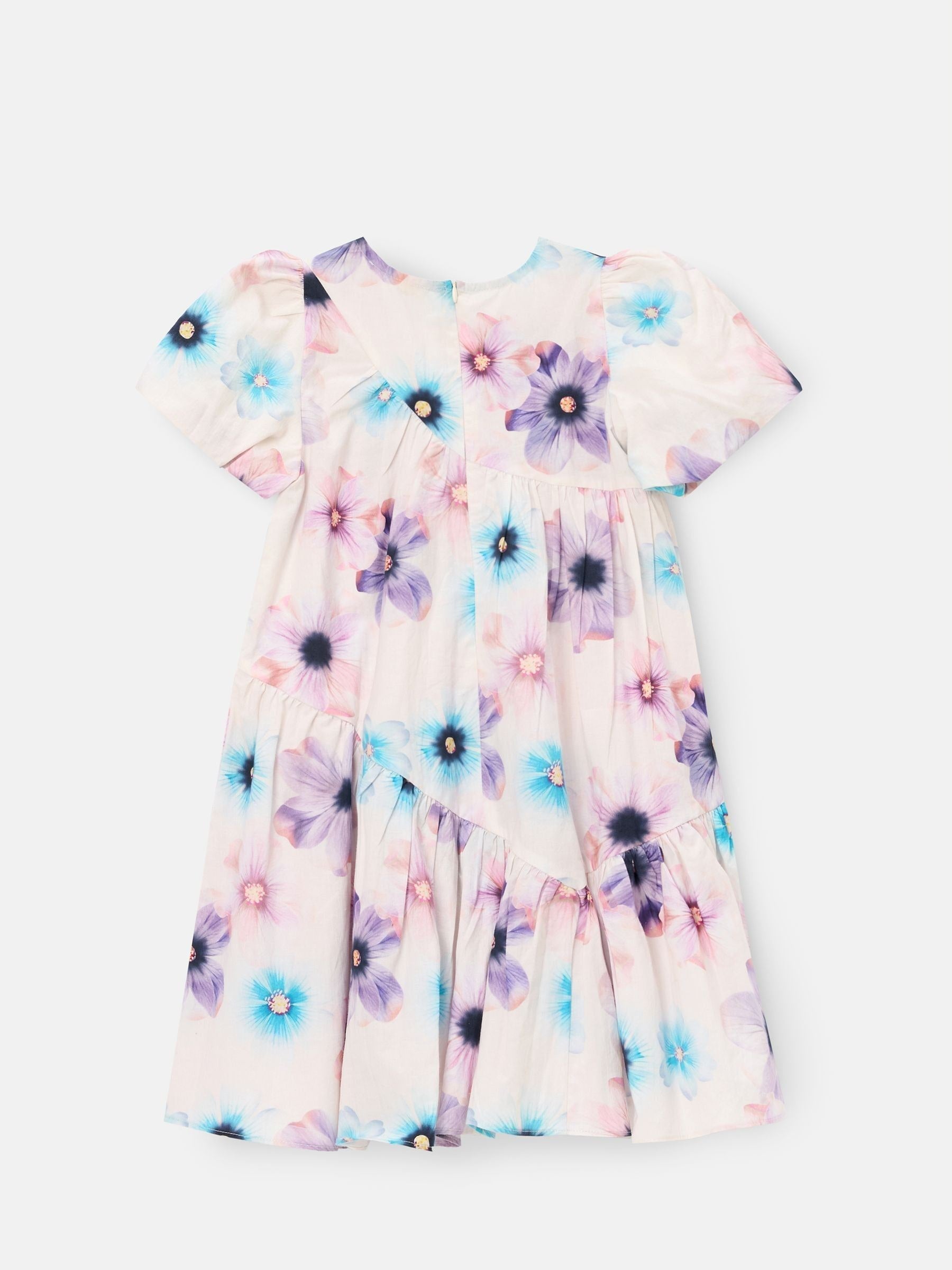 Angel & Rocket White Jodie Asymmetric Print Dress image 6